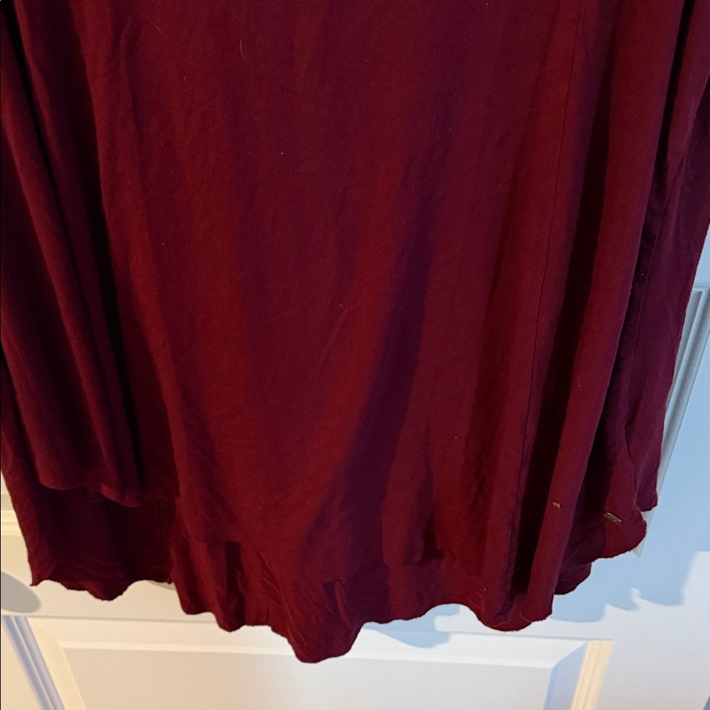 American Eagle Soft and Sexy Burgundy Women's Flowy Oversized Top L XL - Picture 4 of 5